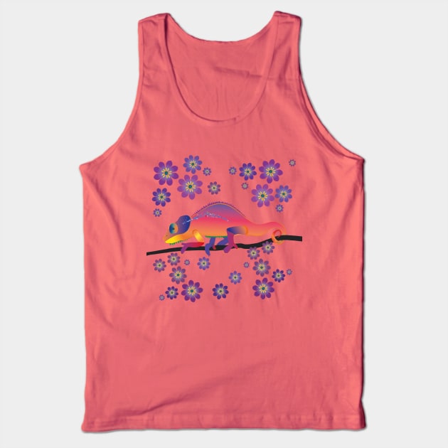 Rainbow chameleon Tank Top by Bwiselizzy